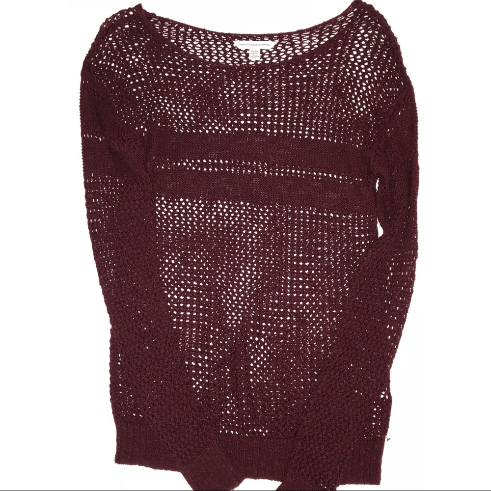 American Eagle Outfitters Burgundy Sweater Size XS